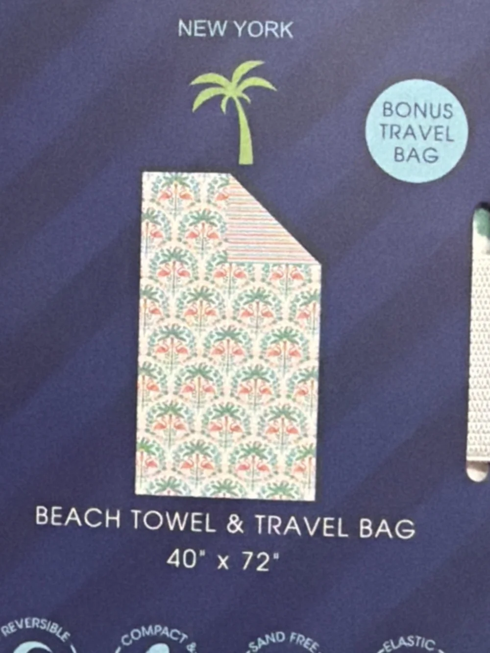 Cynthia Rowley Reversible Beach Towel & Travel Bag